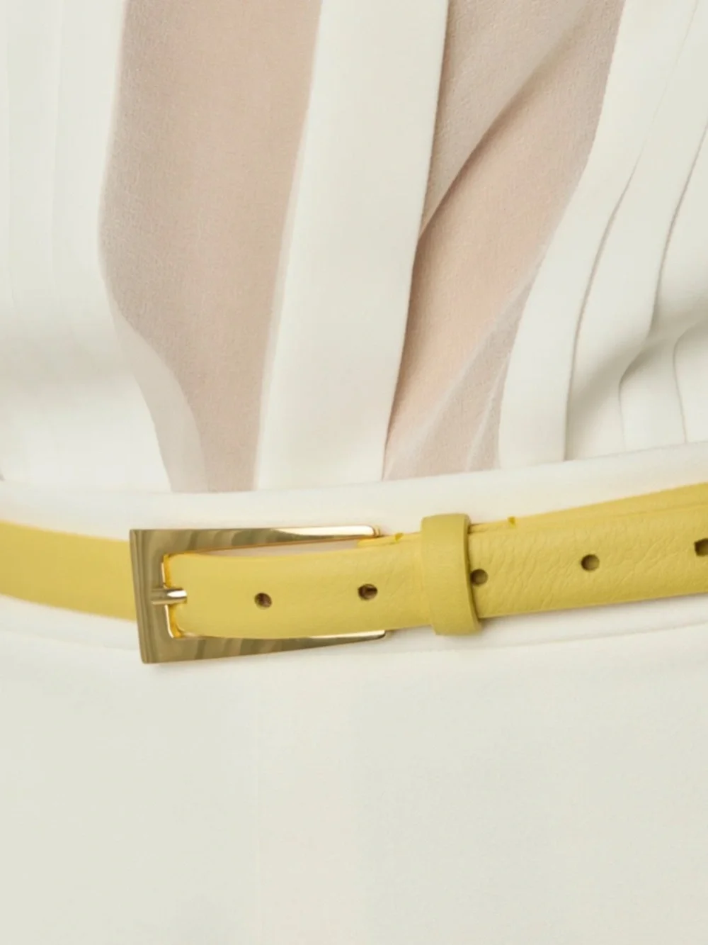 AUREUM Canary Yellow Mini No.10 Belt Leather Belt